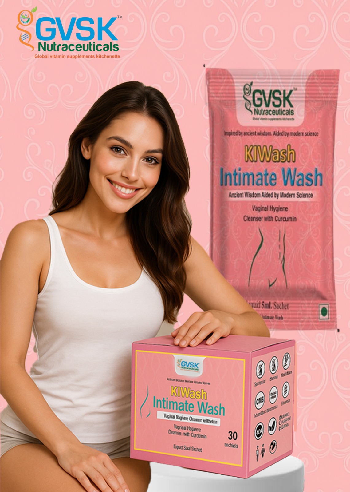 KIWASH INTIMATE WASH (30 sachets) - Image 2